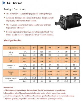 Beli KMT OMR 380rpm Motor Hidrolik Kecepatan Tinggi Radial Piston Dengan Gerolor Gear online manufacture